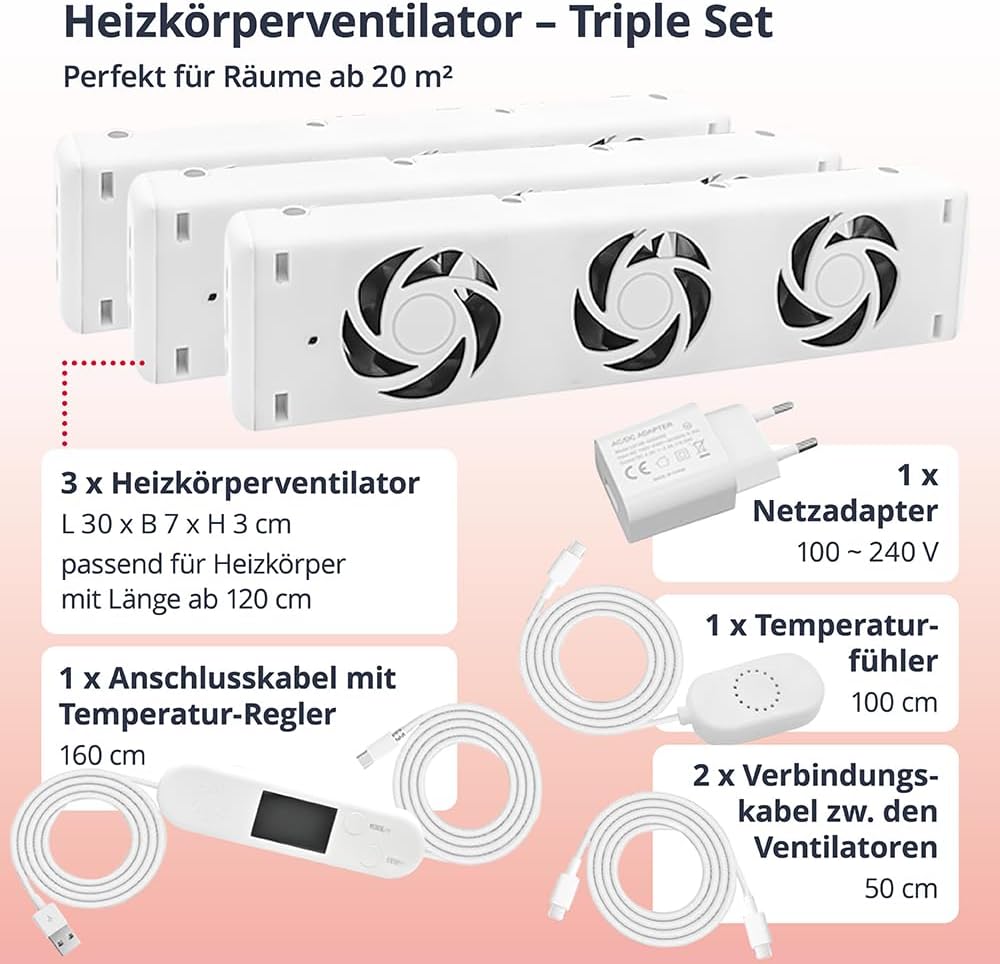 Heizkörperventilator 2er-Set