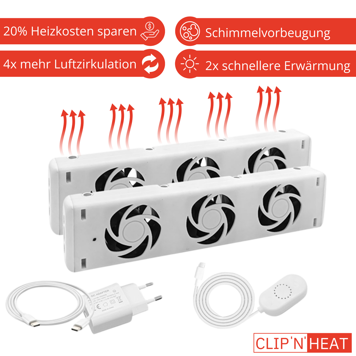 Heizkörperventilator 2er-Set